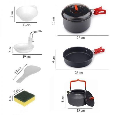 ست ظروف دو نفره درب شیشه ای اسنوهاک کد C11-D55