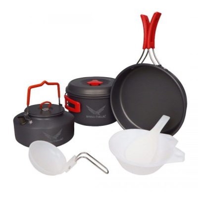 ست ظروف دو نفره درب فلزی اسنوهاک کد C11-D55A